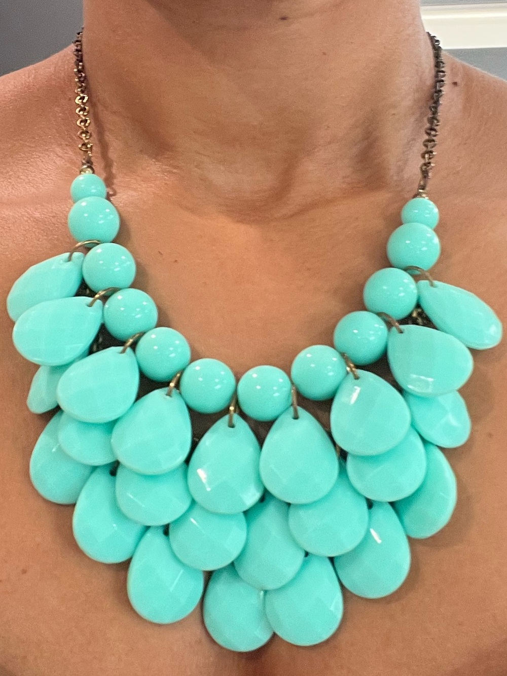 Turquoise Statement Bib Necklace - Women’s Jewelry